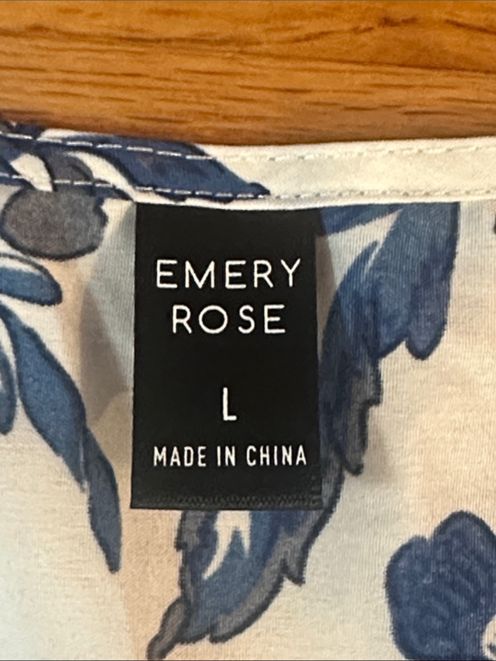 Emory Rose Blue & White Floral Midi Dress - Casual Summer Style Sz L - Picture 6 of 9
